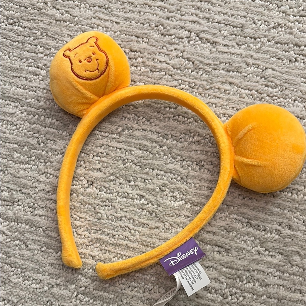 Disney Yellow Winnie the Pooh Plush Ears Headband 🍯🍯🍯